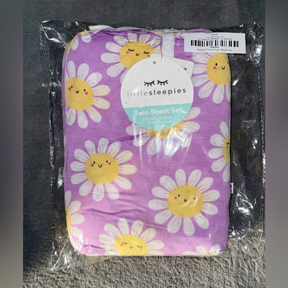 Little Sleepies Flower Power Bamboo TWIN sheet set ❀